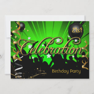 Convites Festa de Aniversário de Qualquer Idade Celebração 