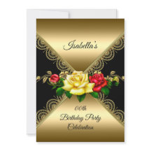 Festa de Aniversário de Qualquer Idade Preto Doura