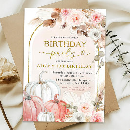 Convites Festa de aniversário de queda de abóbora selvagem 