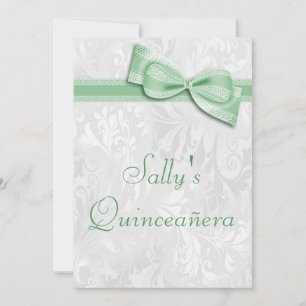 Convites Festa de aniversário de Quinceañera Damask e Arc