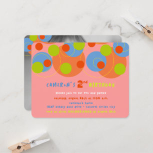 Convites Festa de aniversário de Rapariga de Fotografias Co