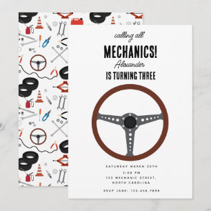 Convites Festa de aniversário de Rapazes com Ferramentas Au