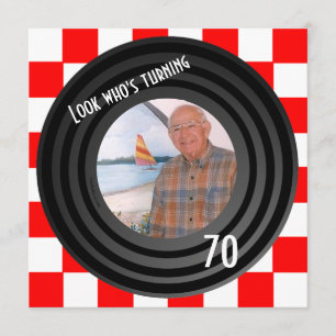 Convites Festa de aniversário De Registro De Vinilo Faux In