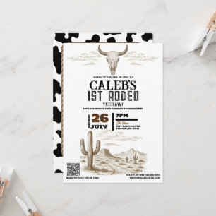Convites Festa de Aniversário de Rodeio Selvagem do Velho O
