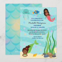 Festa de aniversário de Sereia Afro-Americana