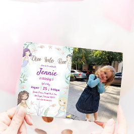 Convites Festa de aniversário De Sereia Sob O Partido Do Ma