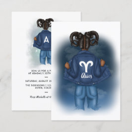 Convites Festa de aniversário de Sinal Zodiac da África Ame