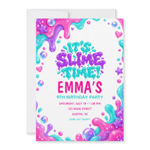 Festa de Aniversário de Slime Colorido e Gosmento