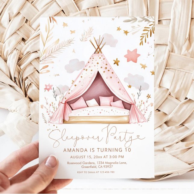 Convites Festa de aniversário de sono (Criador carregado)