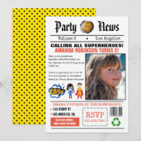 Festa de aniversário de Super-Herói do Jornal