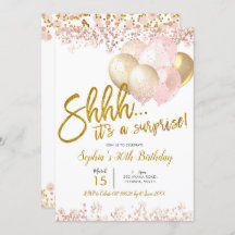 Festa de aniversário de Surpresa do Balão Rosa e D