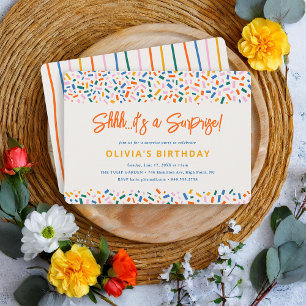 Convites Festa de aniversário de Surpresa Festiva