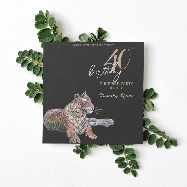 Convites Festa de aniversário de Surpresa Floral Elegante T (Criador carregado)