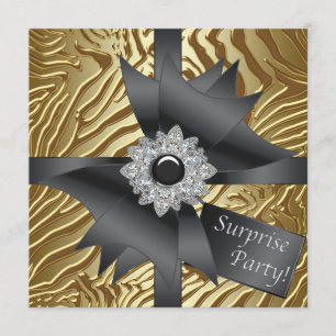 Convites Festa de aniversário de Surpresa Zebra