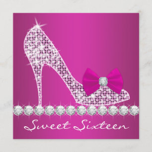 Convites Festa de Aniversário de Sweet Sixteen com Saltos A