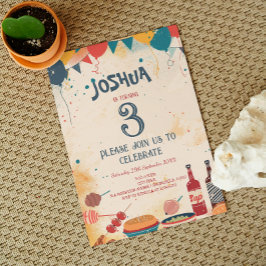 Convites Festa de aniversário de Tema do Churrasco