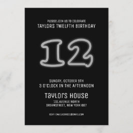 Convites Festa de aniversário de Tendência do 12 de Sinal N