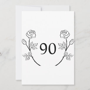 Convites Festa de aniversário de texto de caligrafia minima