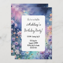 Festa de aniversário de Themed de Flor Espacial pa