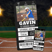 Festa de aniversário de Tíquete de Baseball com Im