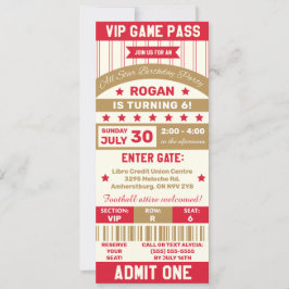 Convites Festa de aniversário de Tíquetes Típicos para Espo