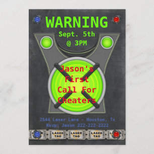 Convites Festa de aniversário de trapaceiros com etiqueta l