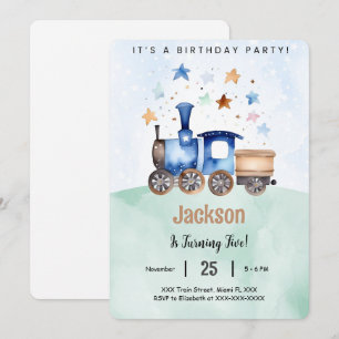 Convites Festa de Aniversário de Trem