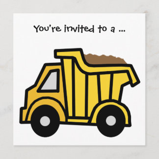 Convites Festa de aniversário de Truck Boy do Clip de Caric