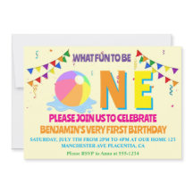 Festa de Aniversário de Um Ano com Piscina Minimal