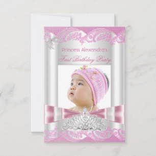Convites Festa de Aniversário de Um Ano da Pequena Princesa