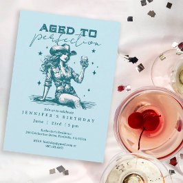 Convites Festa de aniversário de Vaca Azul de Perfeição