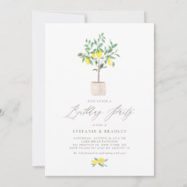 Convites Festa de aniversário de Verão de Limão de Pastel W