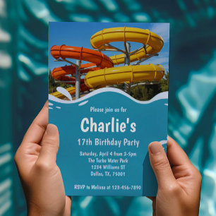 Convites Festa de aniversário de Verão do Teen Water Park