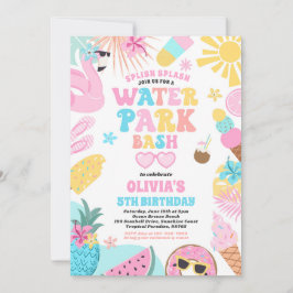 Convites Festa de aniversário de Verão do Tropical Water Pa