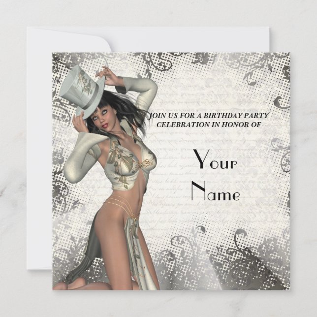 Convites Festa de aniversário de vitrine (Frente)