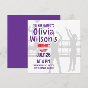 Convites Festa de aniversário de Voleibol, Jogadora de Vole