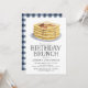 Convites Festa de aniversário de Watercolor Pancake Brunch (Frente/Verso In Situ)