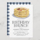 Convites Festa de aniversário de Watercolor Pancake Brunch (Frente/Verso)