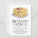 Convites Festa de aniversário de Watercolor Pancake Brunch (Frente)