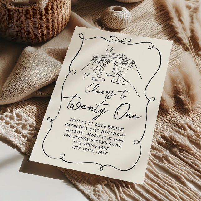 Convites Festa de aniversário Desenhado à Mão 21 Arco Diver (Criador carregado)