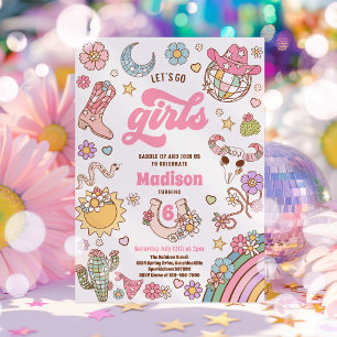 Convites Festa de aniversário Disco Wild West Rodeo