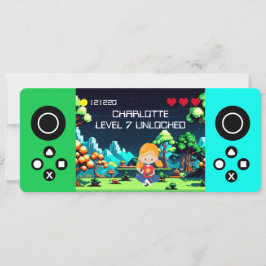 Convites Festa de aniversário divertida do jogo de computad