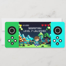 Convites Festa de aniversário divertida do jogo de computad