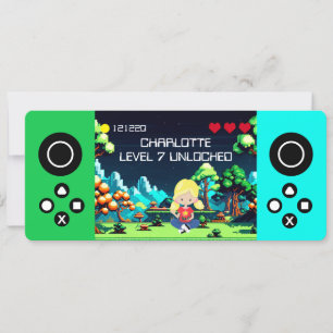 Convites Festa de aniversário divertida do jogo de computad