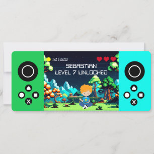 Convites Festa de aniversário divertida do jogo de computad