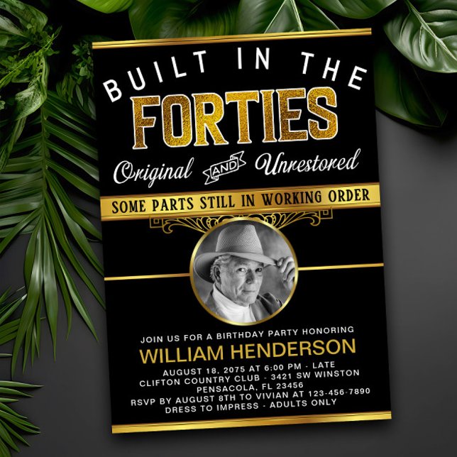 Convites Festa de Aniversário Divertida para Homens Constru (Criador carregado)