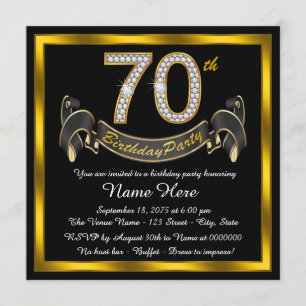 Convites festa de aniversário do 70