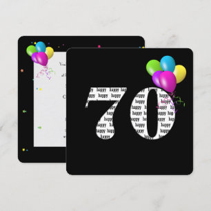 Convites festa de aniversário do 70 com grupo do balão