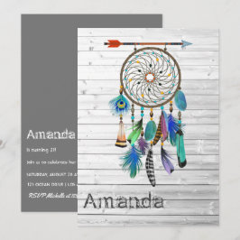 Convites Festa de Aniversário do Apanhador de Sonhos Nativo
