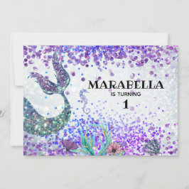 Convites *~* Festa de aniversário do arco-íris da sereia